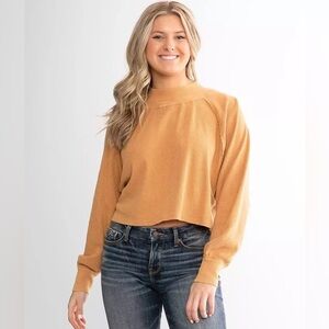 We The Free fun times turtle cropped, long sleeve basic top
